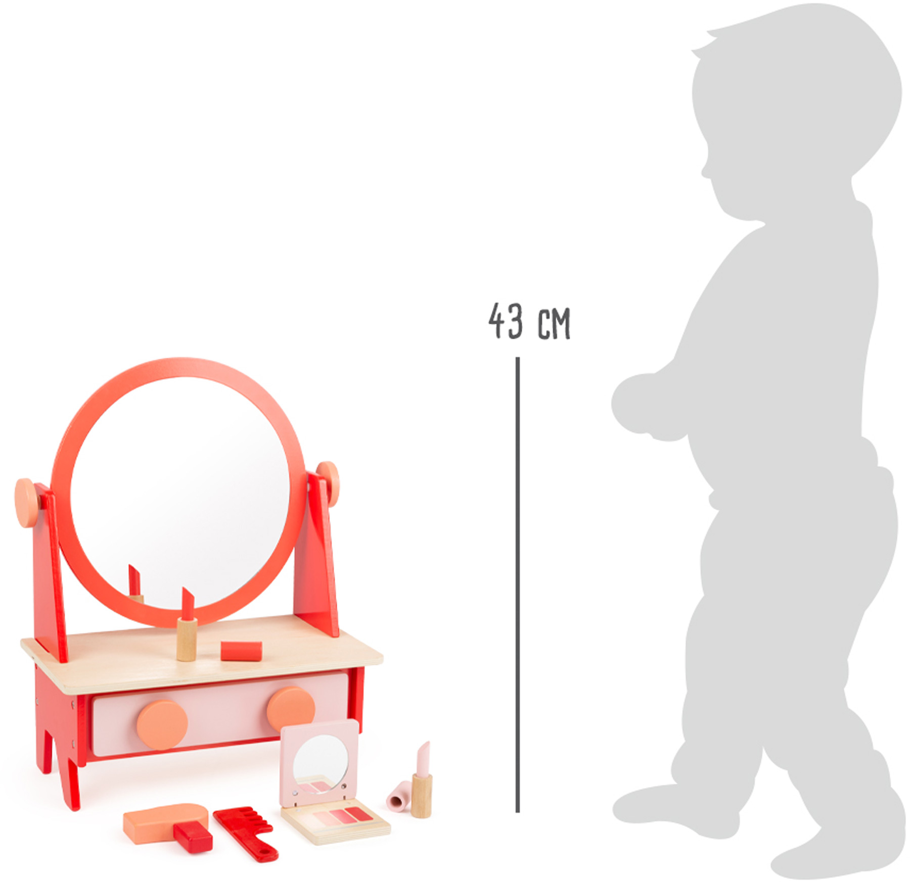 RETRO MAKE UP TABLE WITH MIRROR