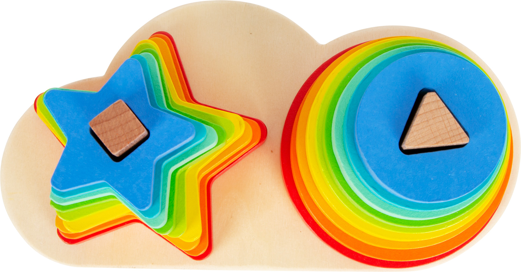 Rainbow Shape-Fitting Game