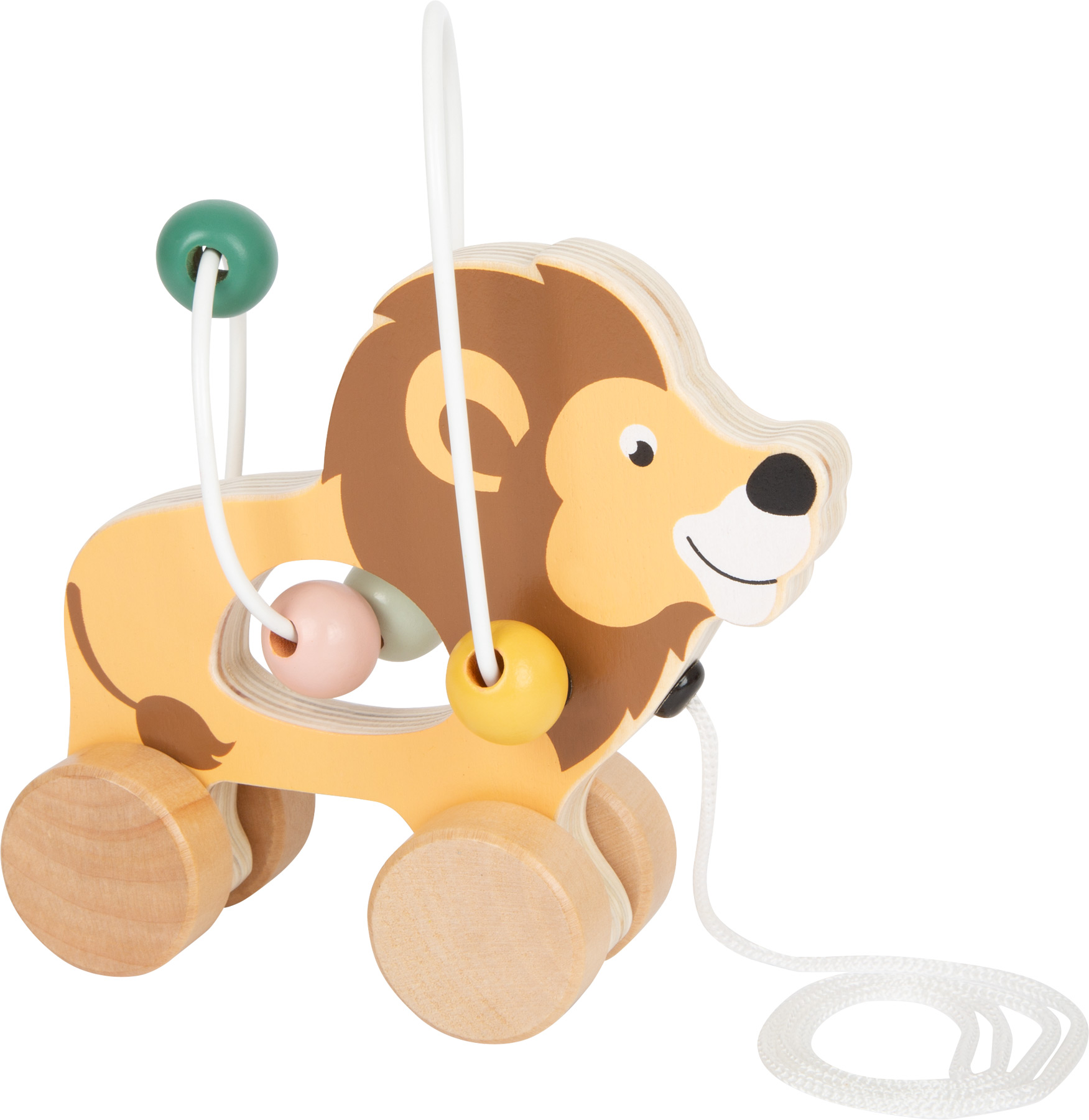 PULL ALONG LION WITH BEAD MAZE SAFARI
