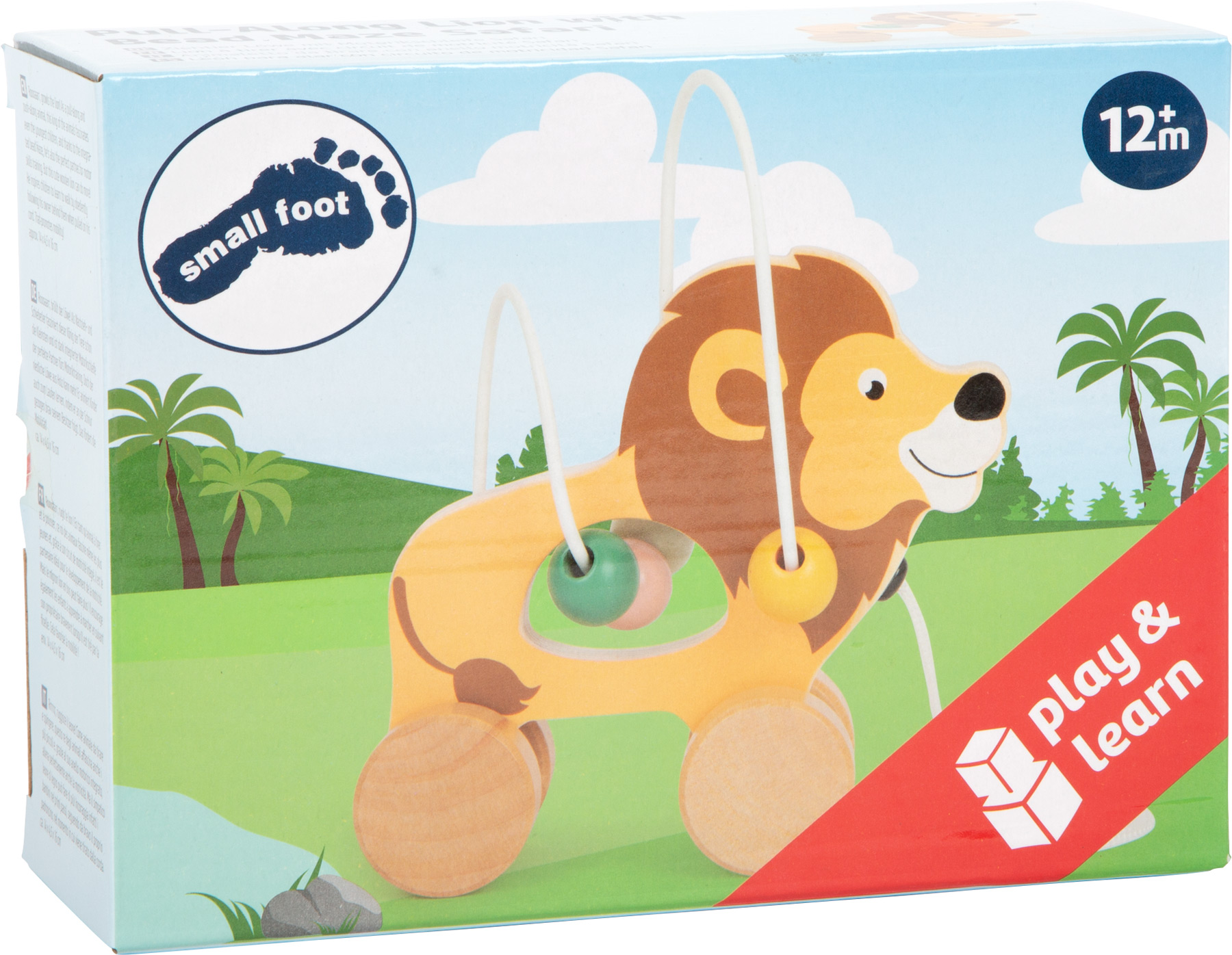 PULL ALONG LION WITH BEAD MAZE SAFARI