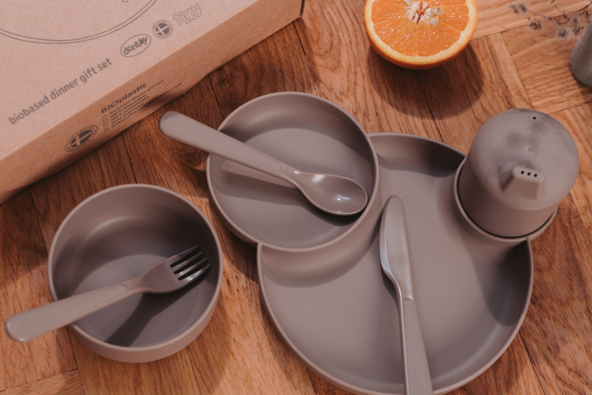 TINY BIOBASED DINNER GIFT SET - MOCCA