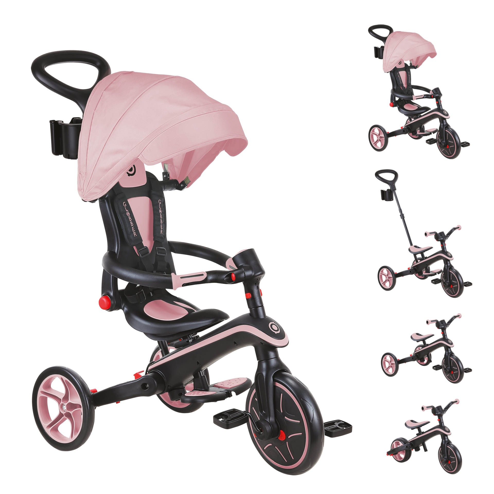 TRIKE EXPLORER FOLDABLE 4 EN 1  Deep Pastel Pink