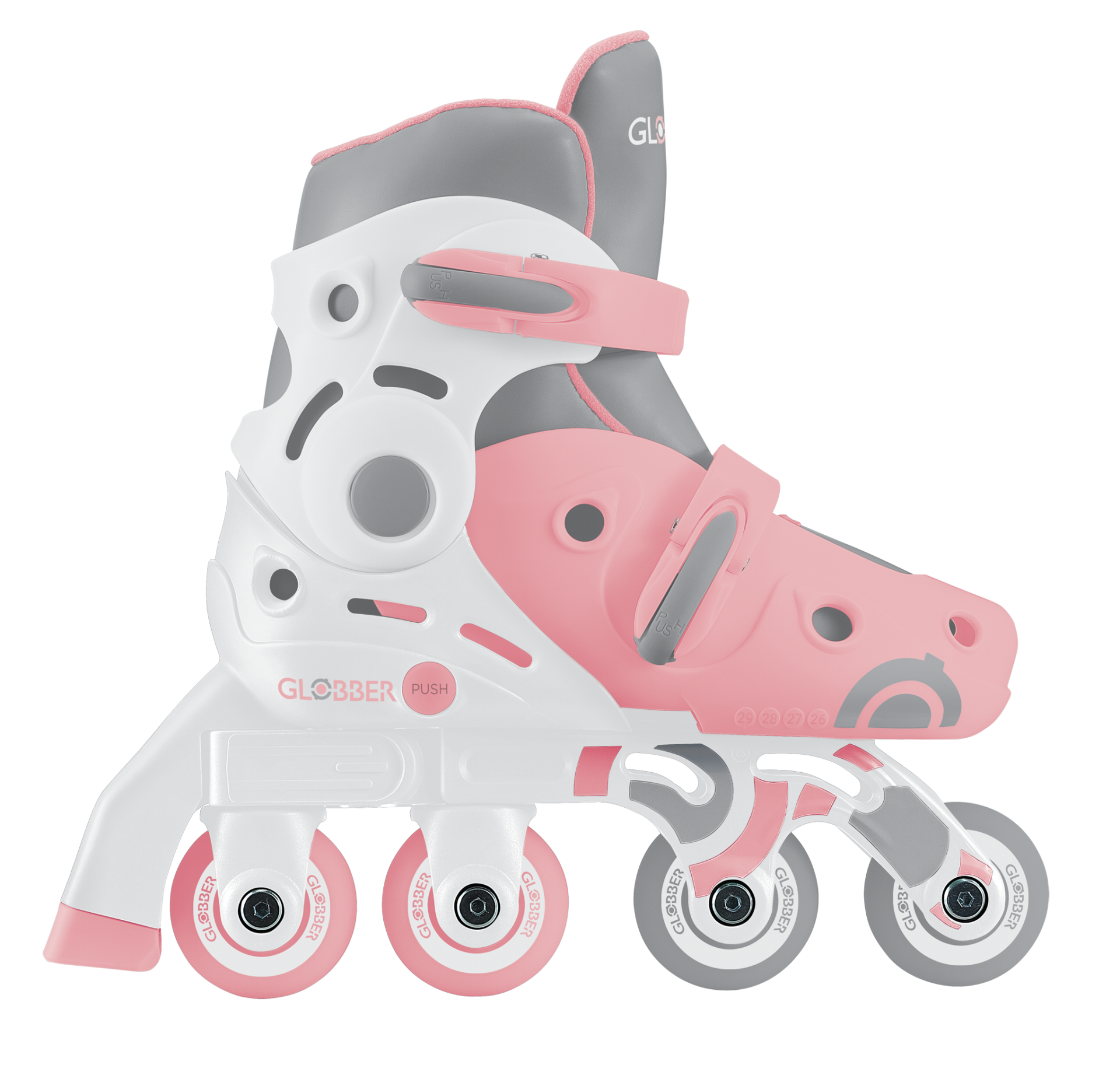 LEARNING INLINE SKATE 2 TO 1 Size from 26 to 29 Pink
