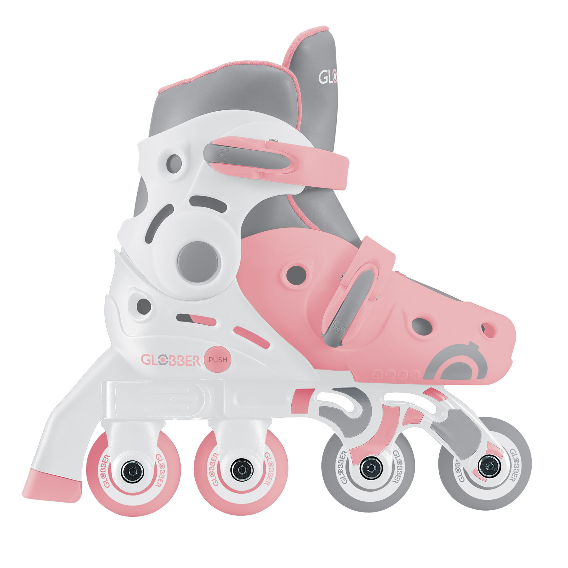 LEARNING INLINE SKATE 2 TO 1 Size from 26 to 29 Pink