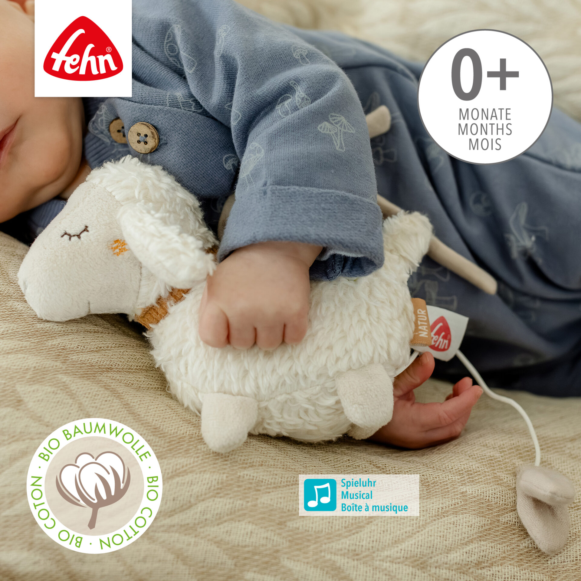 Mini musical sheep NATUR