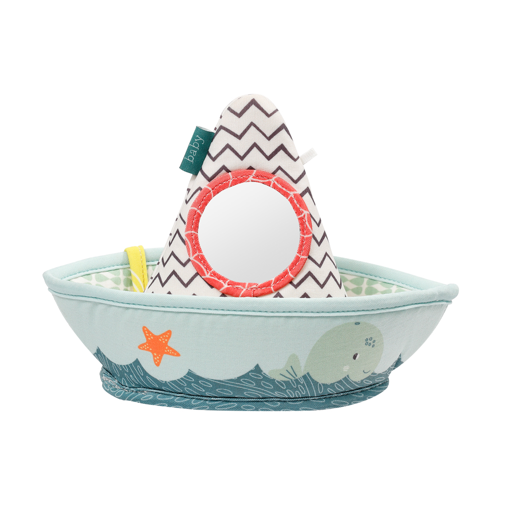 Bath boat with finger puppet