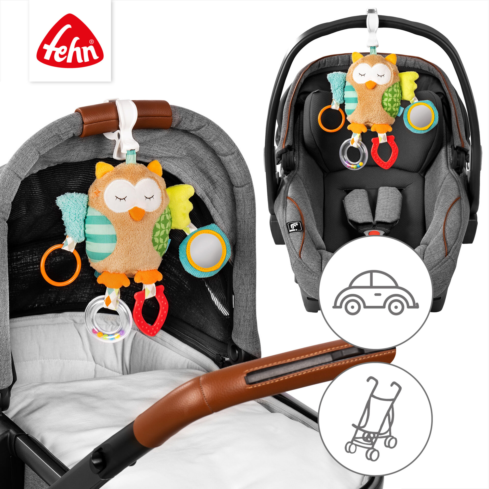 Activity owl with clamp