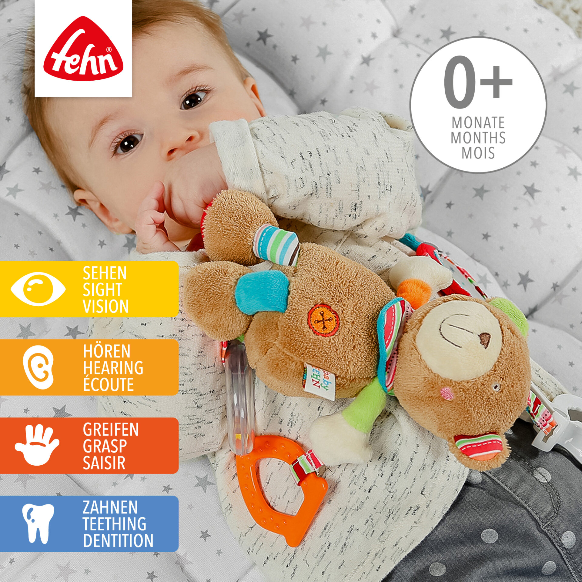 Activity teddy with clamp