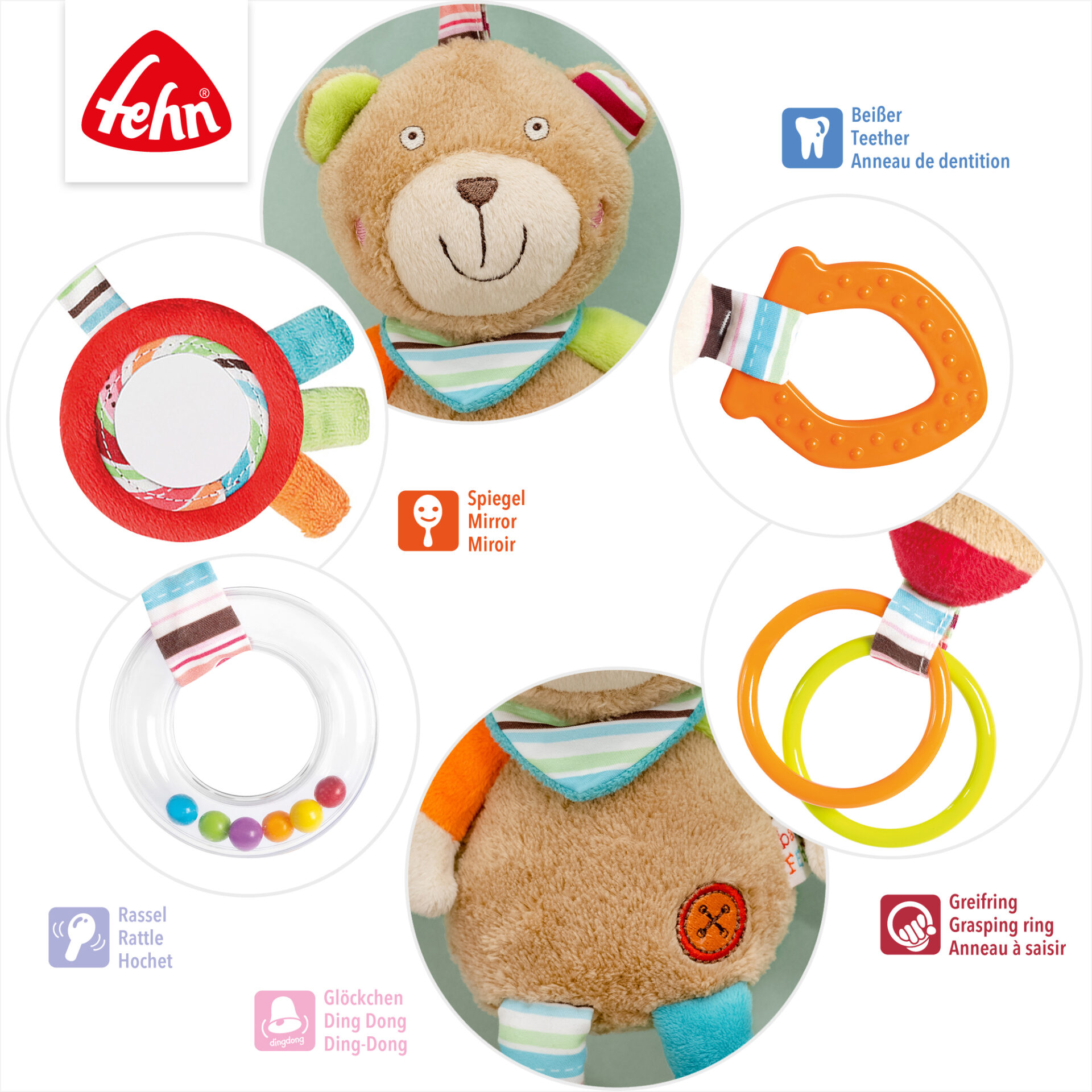 Activity teddy with clamp