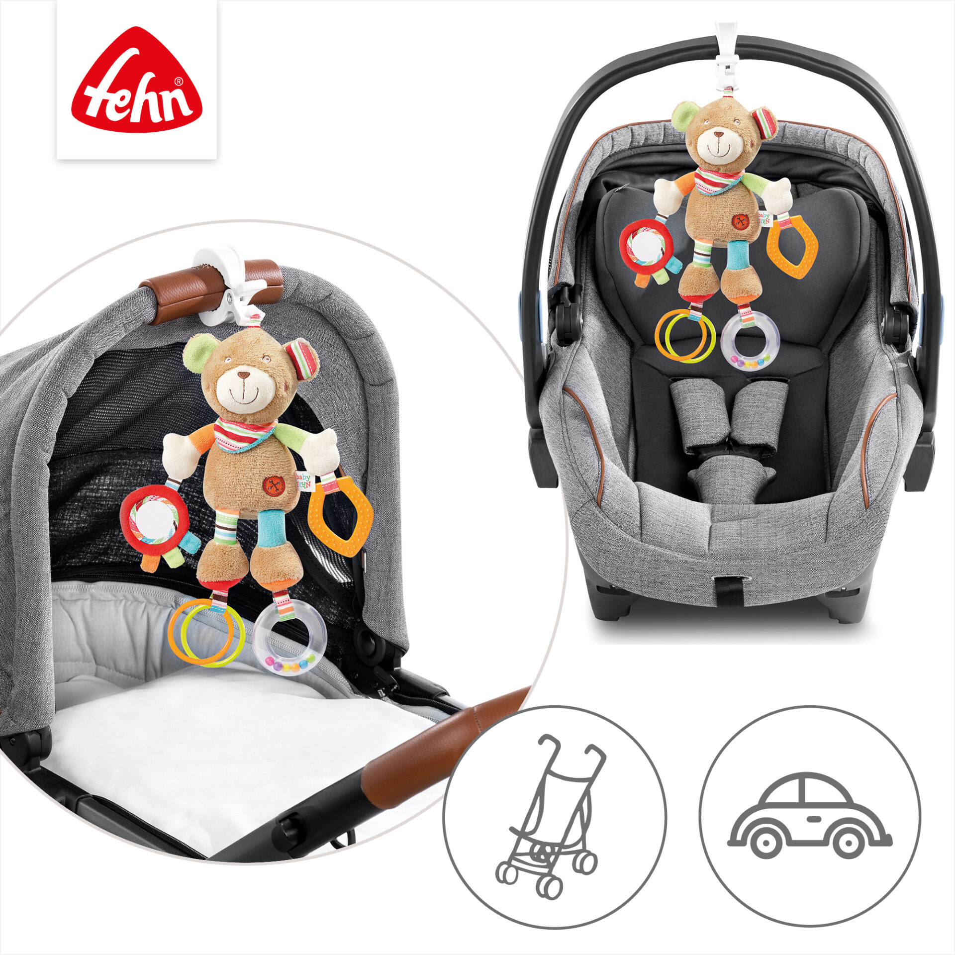 Activity teddy with clamp