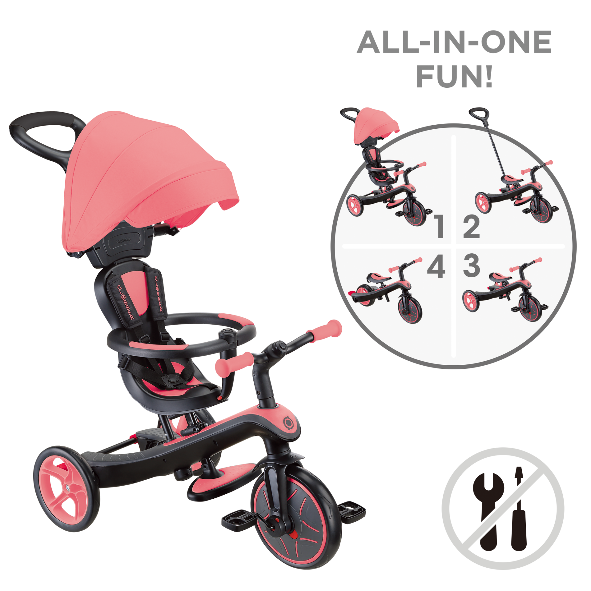 TRIKE EXPLORER V2 4 IN 1 pink