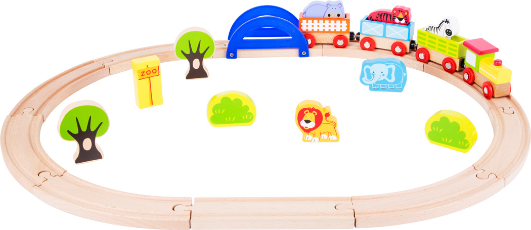 Wooden Toy Train "My Zoo"