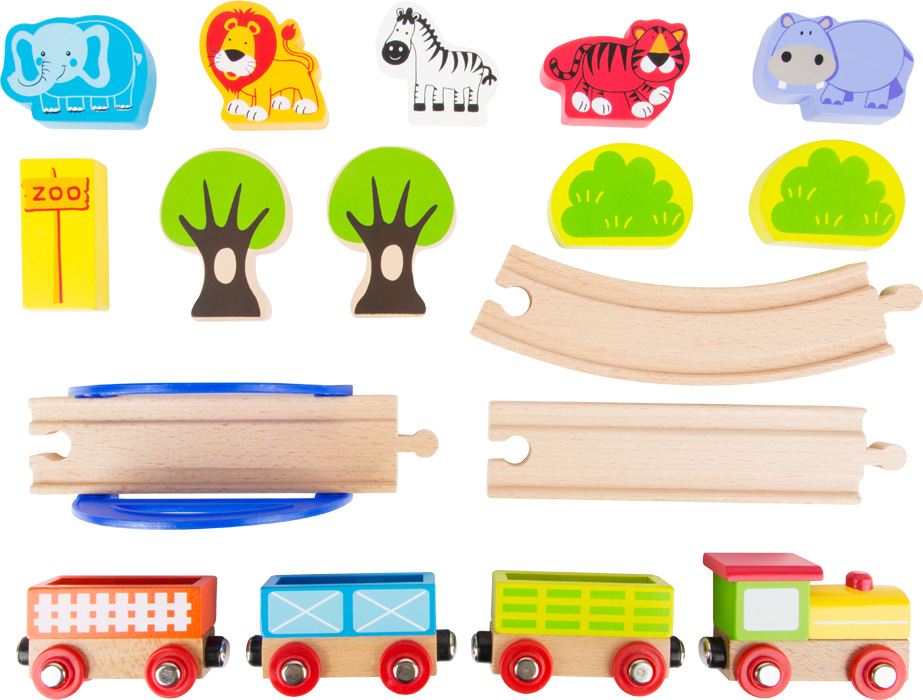 Wooden Toy Train "My Zoo"