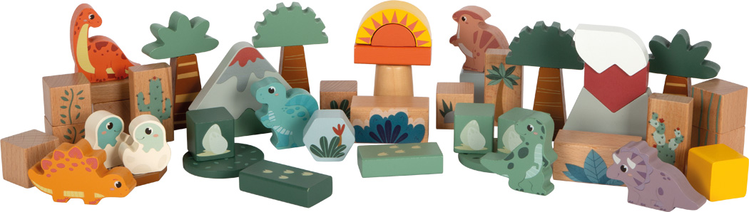 Wooden Building Blocks "Dino"
