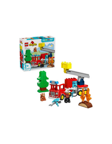 Duplo Town Fire Engine with Hose and Fireman -
