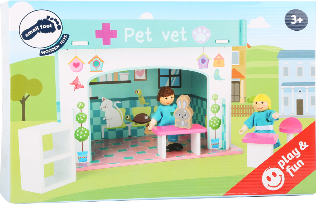 10854_legler_small_foot_Spielhaus_Tierklinik_mit_Zubehoer_Verpackung.jpg Playhouse Animal Hospital with Accessories