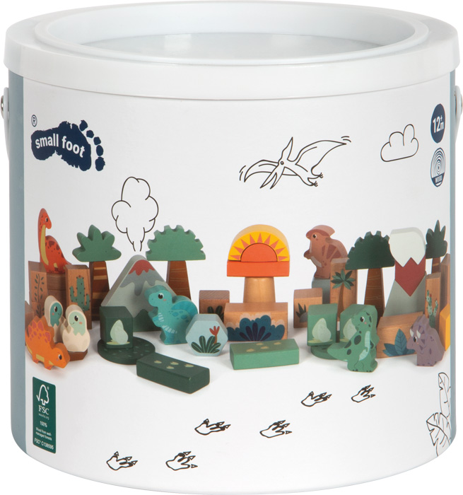 Wooden Building Blocks "Dino"