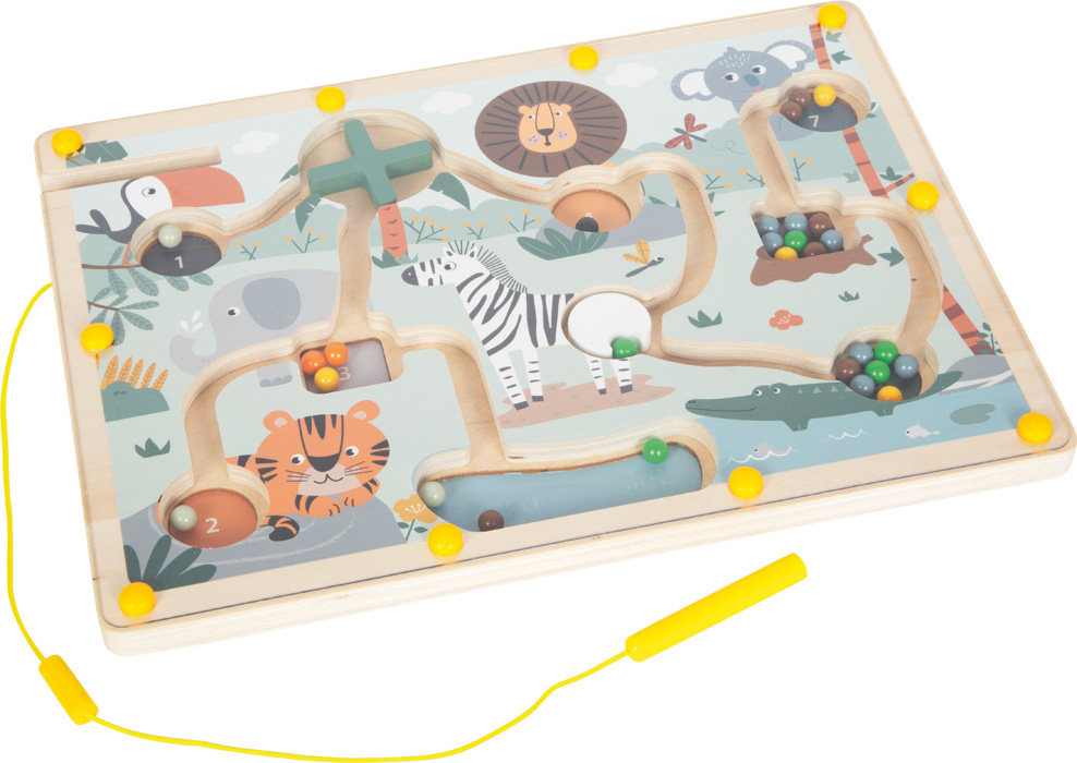 12732_01-magnetisches-labyrinth-safari-small-foot-motorik-kugeln.jpg Magnetic Maze "Safari"