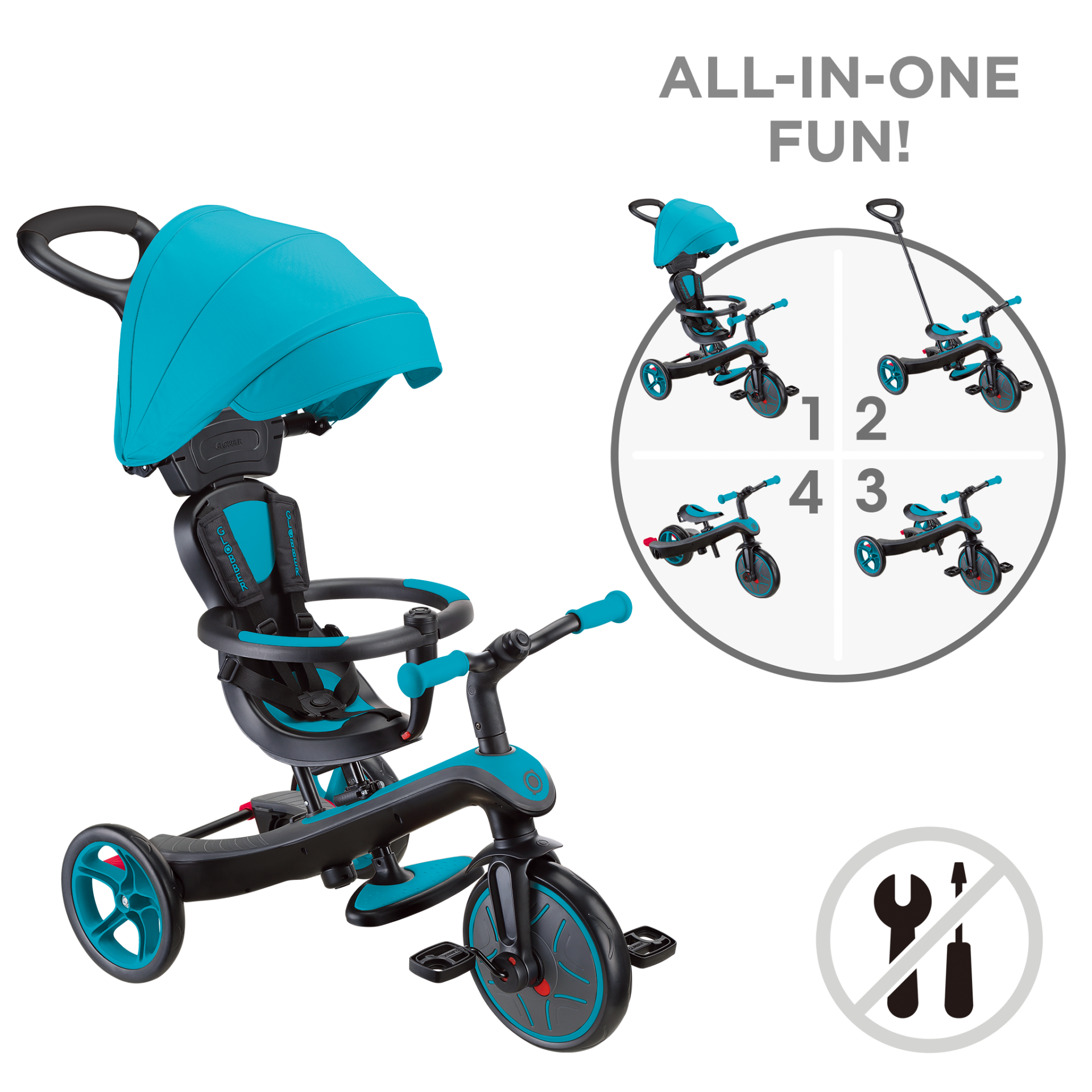634-105_stages-all.png TRIKE EXPLORER V2 4 IN 1 Teal