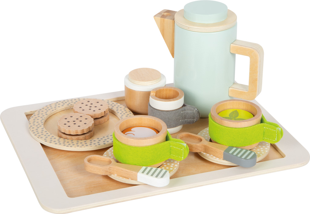 12484_small_foot_Kaffee_und_Tee_Set_Kinderkueche_Tablett_servieren_voll-1.jpg Play Kitchen Coffee and Tea Set